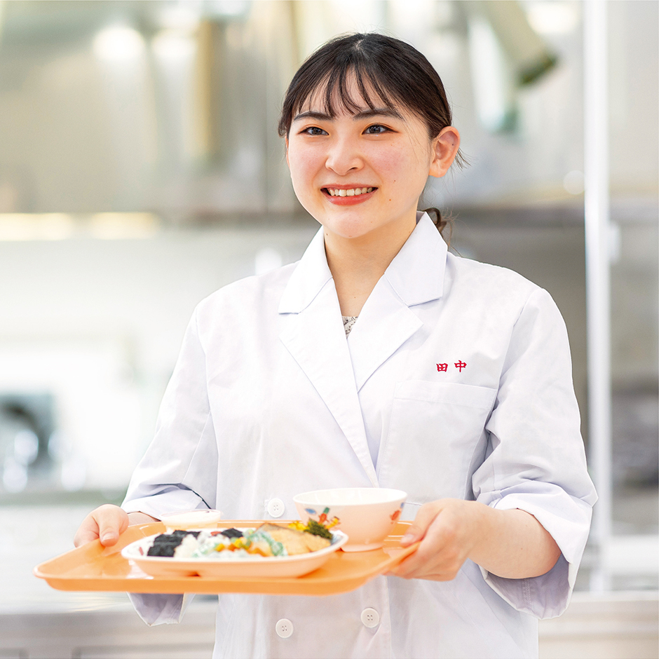 画像：食物栄養学科の学生